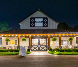 outside of legacy stables at night