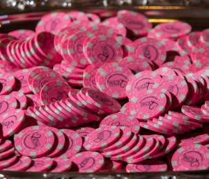 pink poker chips