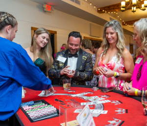 supporters playing cards